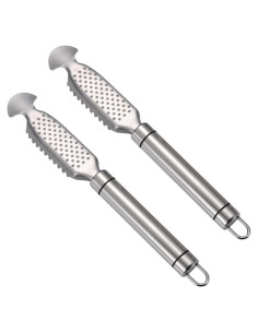 2 Herramientas Removedoras de Escamas de Pescado Acero Inoxidable
