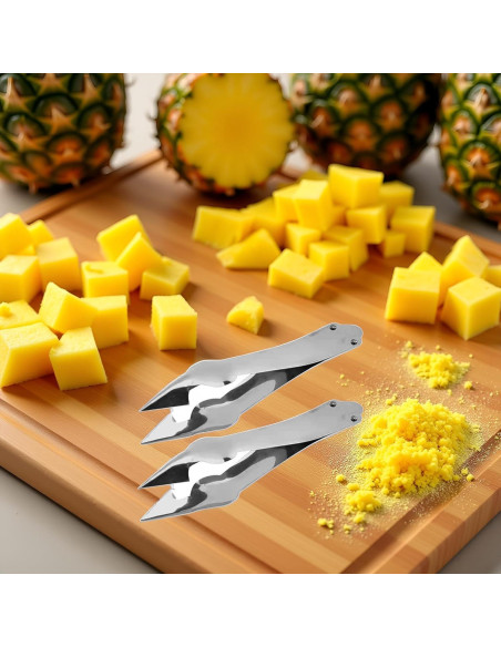 Juego de 2 Pinzas de Piña Htppzjr de Acero Inoxidable