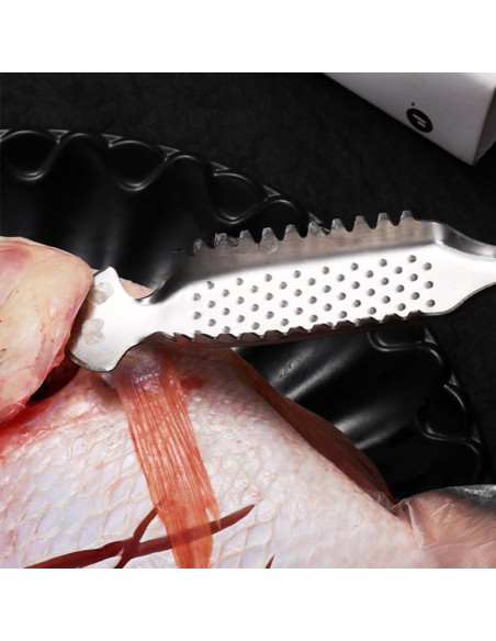 2 Herramientas Removedoras de Escamas de Pescado Acero Inoxidable