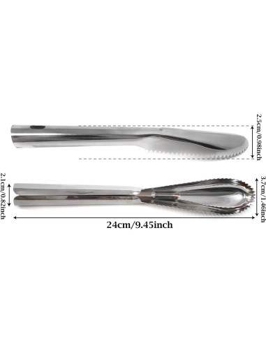 Escalador de Pescado Acero Inoxidable Honbay 24 cm