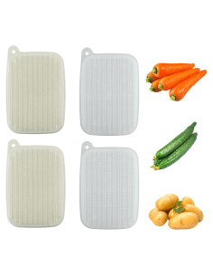 Cepillo de Fregar Verduras QIYUDA 4 Pcs Ergonómico