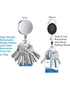 Soporte Retráctil Selizo para Insignia y Llaves Metal 2