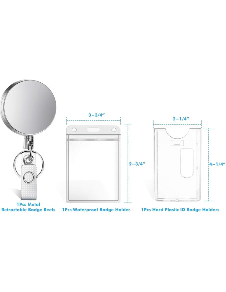 Soporte Retráctil Selizo para Insignia y Llaves Metal