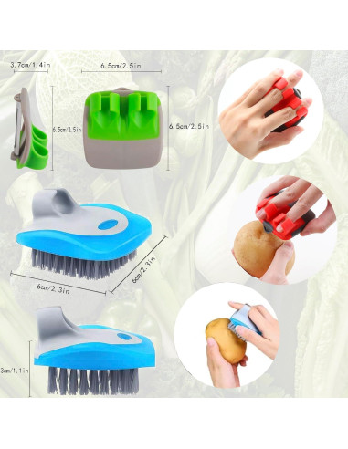 Set de 5 Piezas Cepillos y Peladores de Verduras Wjwumha