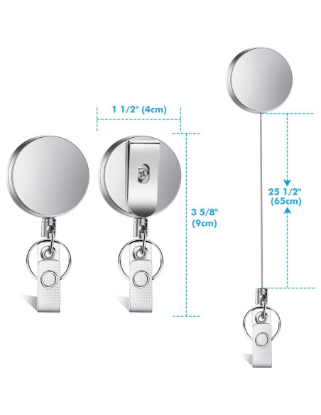 Soporte Retráctil Selizo para Insignia y Llaves Metal