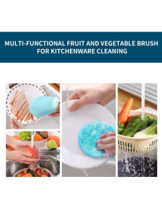 Cepillo Limpiador de Verduras Zorgons Azul Cielo 2