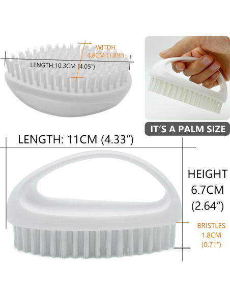 Cepillo de limpieza GKETN pequeño cerdas nylon blanco