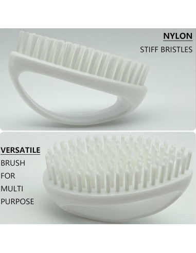Cepillo de limpieza GKETN pequeño cerdas nylon blanco