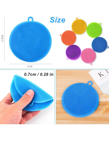 Esponjas de Silicona Reutilizables MISSJOJIAY - Paquete de 12