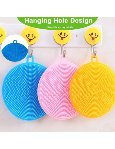 Esponjas de Silicona Reutilizables MISSJOJIAY - Paquete de 12