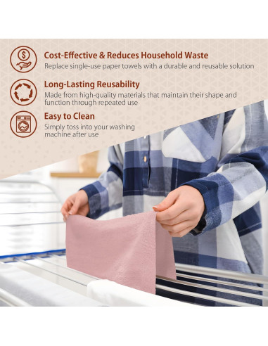 Paquete de 85 Paños de Microfibra H4N 30x30 cm Rosa