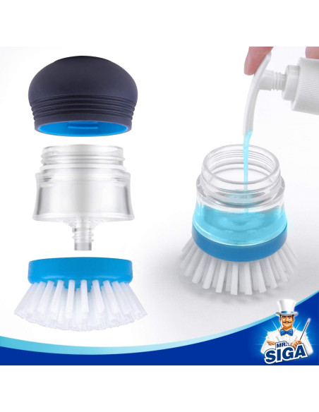 Juego de Cepillo de Palma con Dispensador de Jabón MR.SIGA