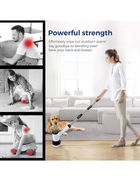 Limpiador Eléctrico de Espín Iopsk A10-B 2 Velocidades 8 Cepillos