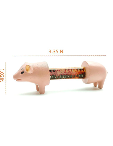 Juego de 4 Sujetadores de Maíz Cerdo Rosa Edlike - Pintados a Mano