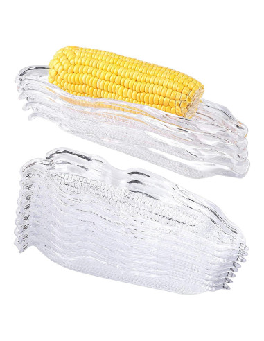 Bandejas de Plástico Transparentes Ruisita - 12 Paquetes 26.8 cm