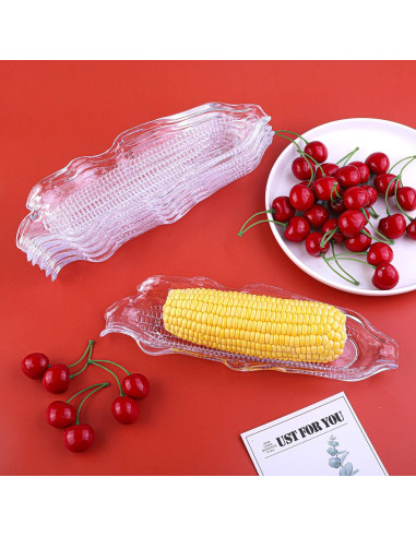 Bandejas de Plástico Transparentes Ruisita - 12 Paquetes 26.8 cm