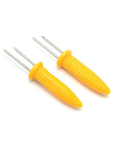 Conjunto de 6 Sujetadores de Maíz Fox Run - Acero Inoxidable Amarillo