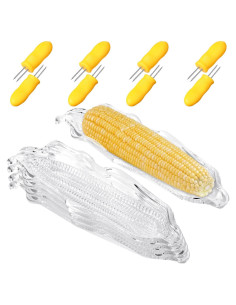 Juego de 12 Sujetadores de Mazorcas y Platos de Maíz Patelai