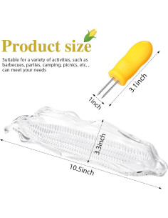 Juego de 12 Sujetadores de Mazorcas y Platos de Maíz Patelai 2