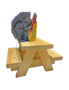 Mesa de Picnic para Ardillas Nutraffect - Cedro Natural Grande