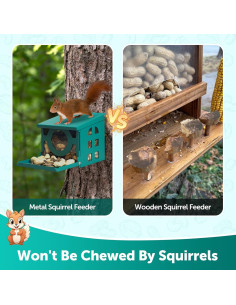 Comedero Colgante para Ardillas KLBWWA de Metal Resistente 2