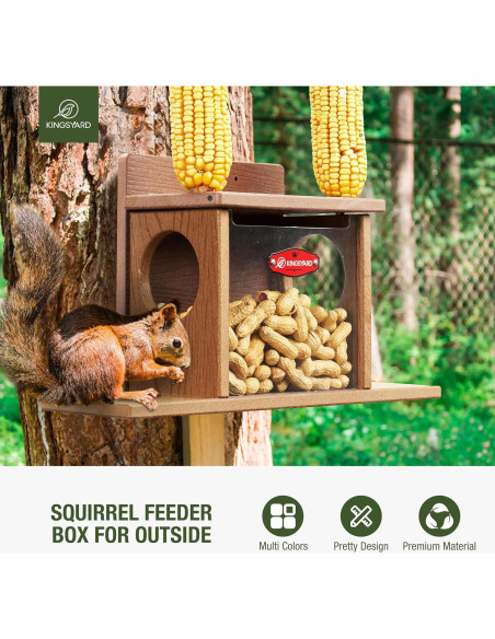 Caja Alimentador Ardillas Kingsyard Plástico Reciclado 1.81kg