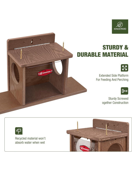 Caja Alimentador Ardillas Kingsyard Plástico Reciclado 1.81kg