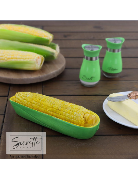 Plato de Cerámica en Forma de Mazorca Servette Home 21.6 cm