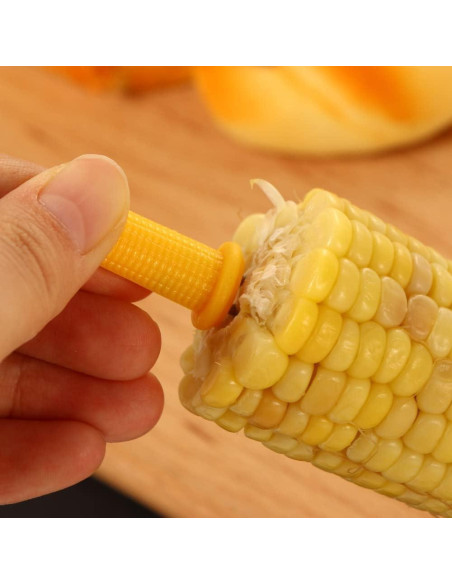 30 Tenedores de Maíz Kopida de Acero Inoxidable Amarillo