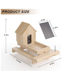 Comedero Inteligente para Ardillas WISDOMRAINBOW con Cámara Solar 2