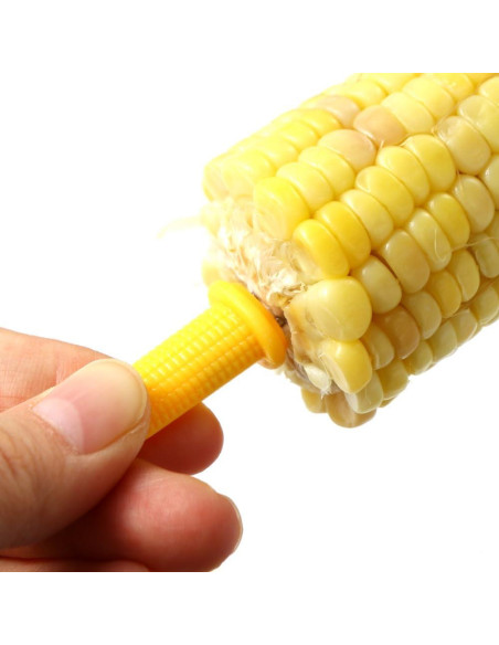 30 Tenedores de Maíz Kopida de Acero Inoxidable Amarillo