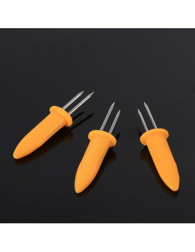 Soportes de maíz Maxmartt de acero inoxidable - 12 piezas