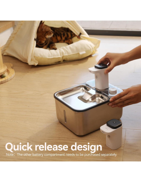 Fuente de Agua Inalámbrica Qinliy 3.5L para Gatos y Perros