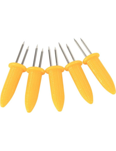 Soportes de maíz Maxmartt de acero inoxidable - 12 piezas