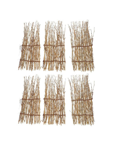 Kisangel 6 Piezas Plato Decorativo de Sushi de Bambú 28x12 cm