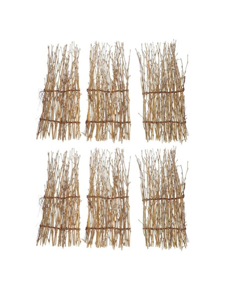 Kisangel 6 Piezas Plato Decorativo de Sushi de Bambú 28x12 cm