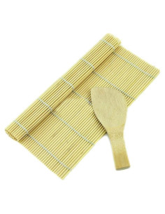 Rodillo de Sushi de Bambú DBM IMPORTS 18x13 cm con Espátula