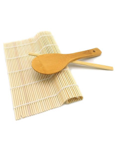 Esteras de Sushi y Gimbap SUPIA 3 Piezas de Bambú Portátil