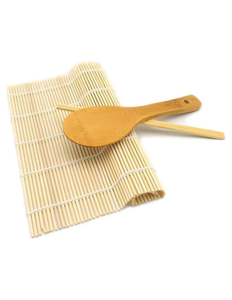 Esteras de Sushi y Gimbap SUPIA 3 Piezas de Bambú Portátil