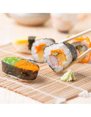 20 Estera de Sushi de Bambú Axigundaone 24x22.5 cm Reutilizable