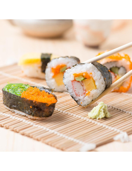 20 Estera de Sushi de Bambú Axigundaone 24x22.5 cm Reutilizable