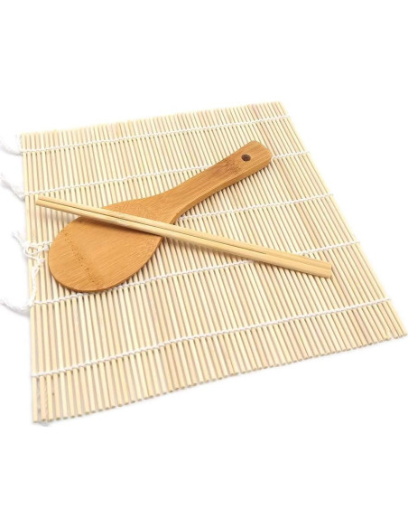 Esteras de Sushi y Gimbap SUPIA 3 Piezas de Bambú Portátil