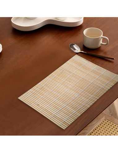 Estera de Sushi de Bambú Hordion 24 Pcs 24x24 cm Antiadherente