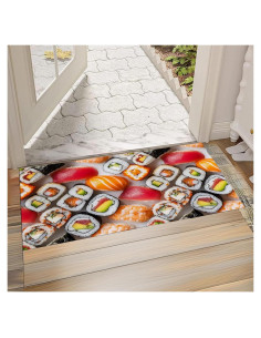 Alfombra de Entrada Antideslizante Zeleda Sushi 74.9x43.2cm
