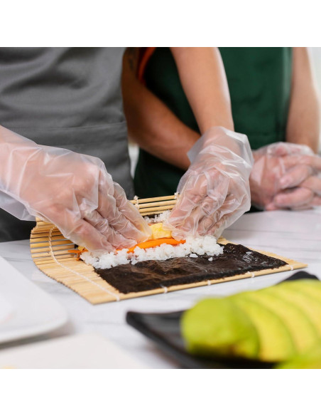 Kit de 24 Estera de Sushi de Bambú Antiadherente 24x24 cm