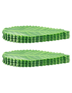 Hojas Decorativas para Sushi Ciieeo 200 Piezas Verde 11.9x6.2cm