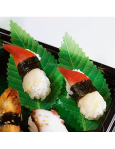 Hojas Decorativas para Sushi Ciieeo 200 Piezas Verde 11.9x6.2cm 2