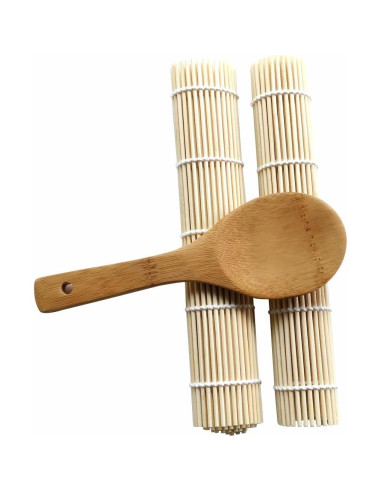 Estera de Bambú para Sushi Garasani - 2 Estrellas + 1 Pala