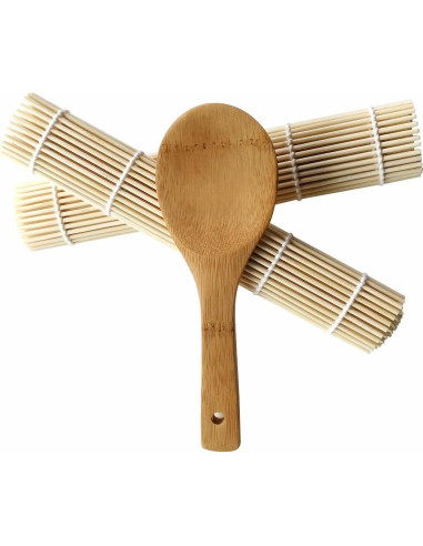 Estera de Bambú para Sushi Garasani - 2 Estrellas + 1 Pala