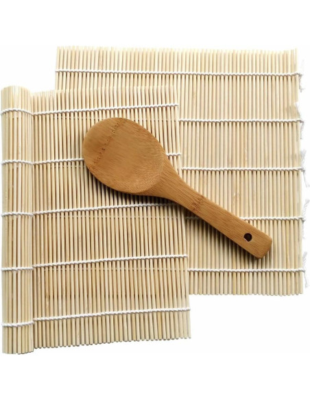 Estera de Bambú para Sushi Garasani - 2 Estrellas + 1 Pala